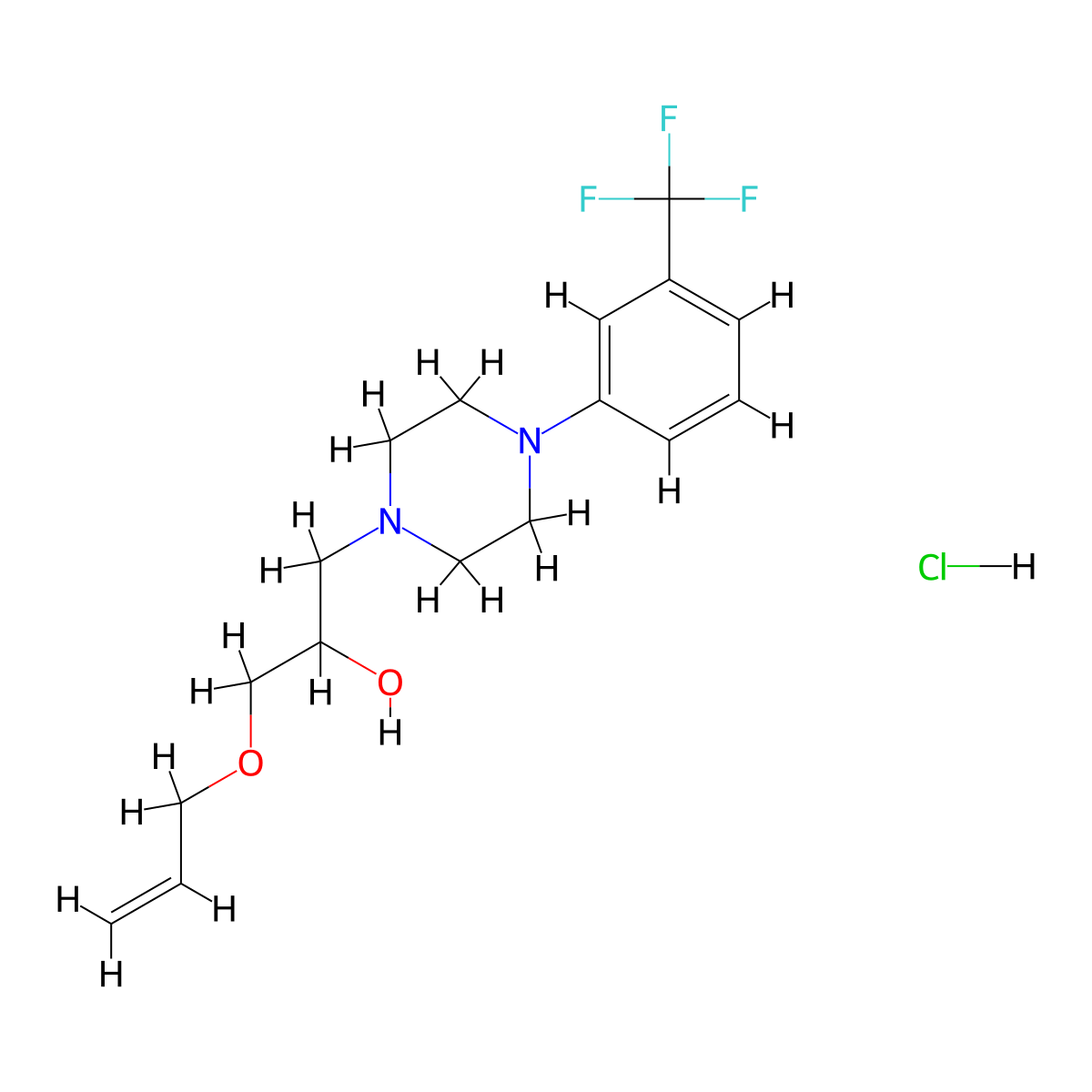 1-(Allyloxy)-3-(4-(3-(trifluoromethyl)phenyl)piperazin-1-yl)propan-2-ol hydrochloride molecular structure, CAS 1185689-13-7