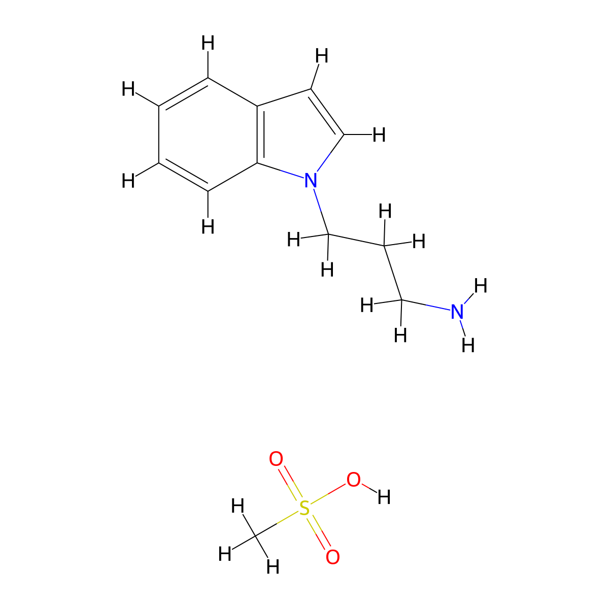 3-(1H-Indol-1-Yl)Propan-1-Amine Methanesulfonate molecular structure, CAS 1185693-68-8
