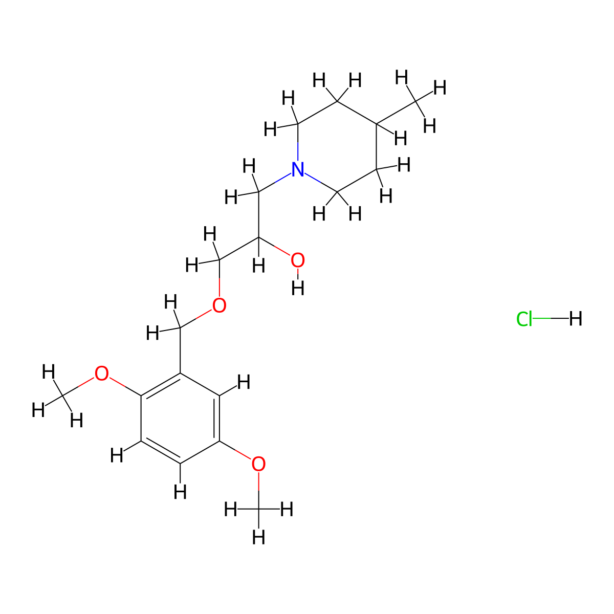 1-((2,5-Dimethoxybenzyl)oxy)-3-(4-methylpiperidin-1-yl)propan-2-ol hydrochloride molecular structure, CAS 1185702-53-7