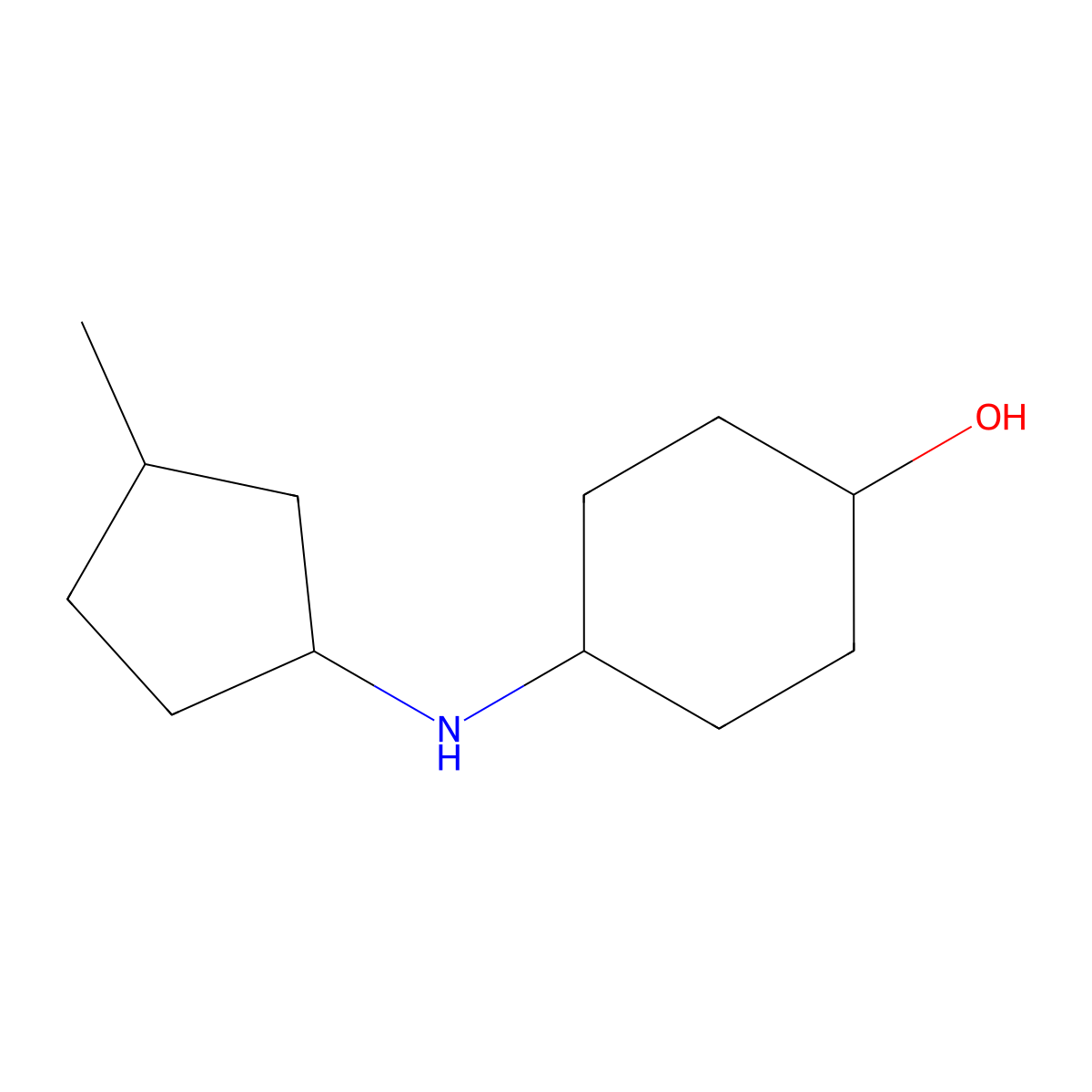 4-[(3-Methylcyclopentyl)amino]cyclohexan-1-ol molecular structure, CAS 1185705-16-1