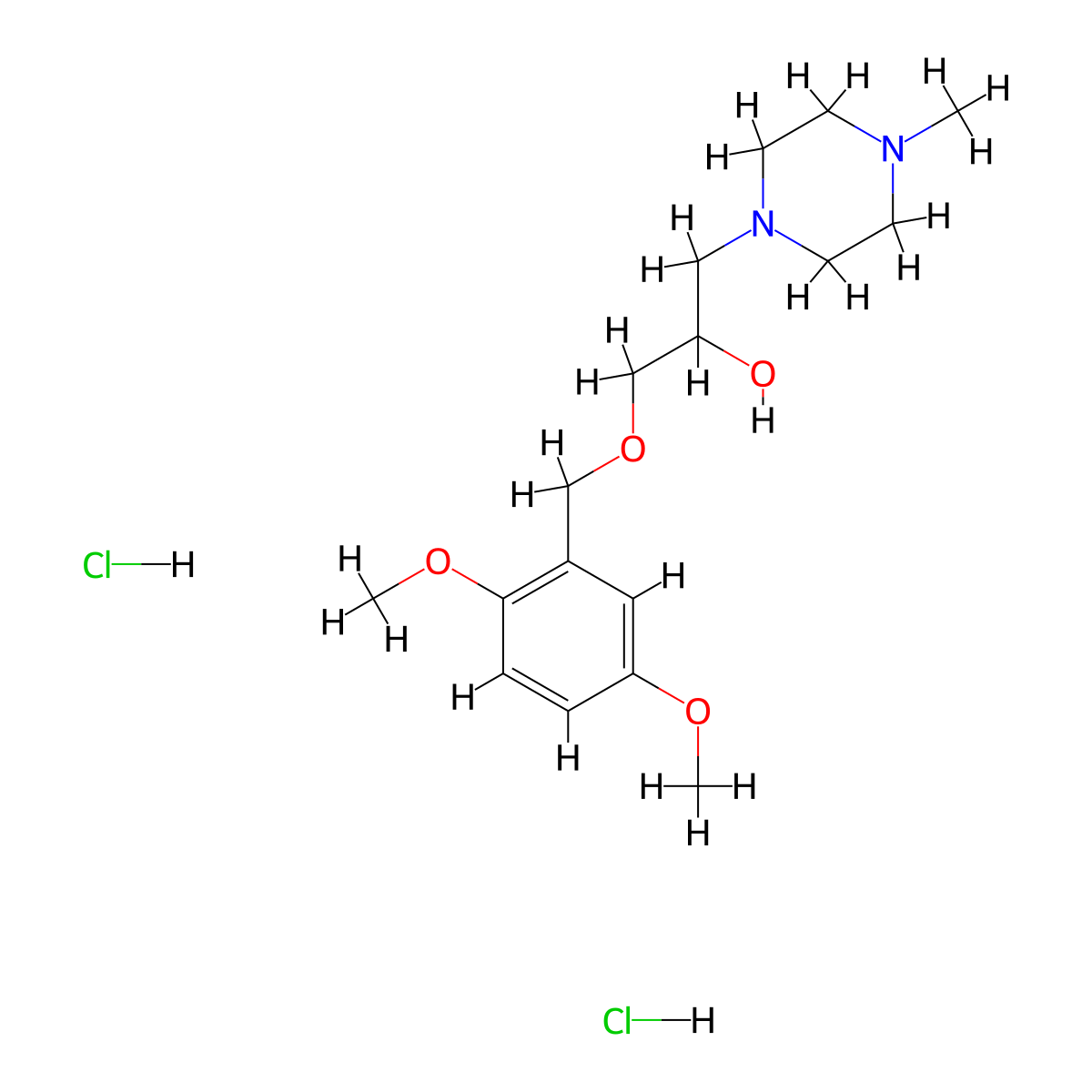 1-((2,5-Dimethoxybenzyl)oxy)-3-(4-methylpiperazin-1-yl)propan-2-ol dihydrochloride molecular structure, CAS 1185708-66-0