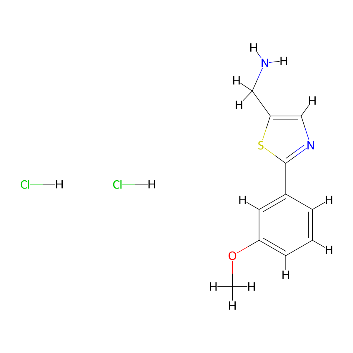 {[2-(3-Methoxyphenyl)-1,3-thiazol-5-yl]methyl}amine dihydrochloride molecular structure, CAS 1185709-34-5