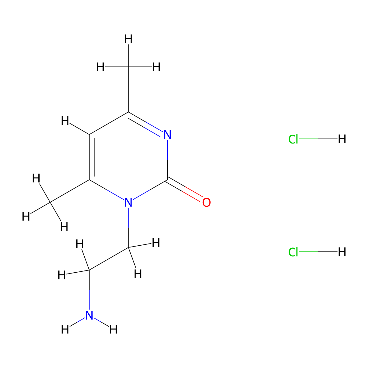 1-(2-Aminoethyl)-4,6-dimethyl-2(1H)-pyrimidinone dihydrochloride molecular structure, CAS 1185712-25-7