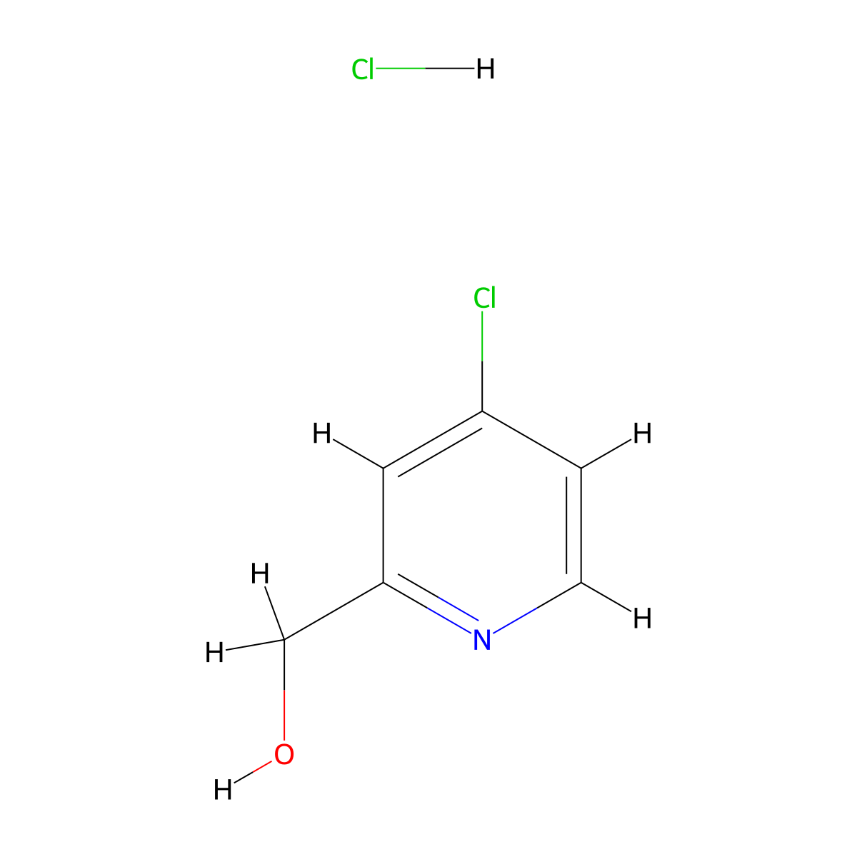 (4-Chloropyridin-2-yl)methanol hydrochloride molecular structure, CAS 1185714-76-4