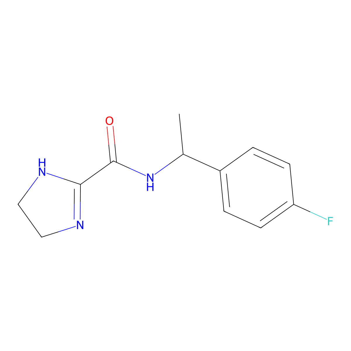 N-[1-(4-fluorophenyl)ethyl]-4,5-dihydro-1H-imidazole-2-carboxamide molecular structure, CAS 1185716-08-8