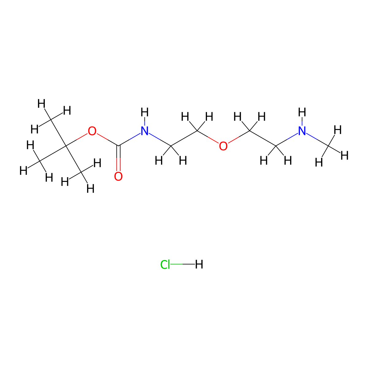 N-Boc-2-(2-methylamino-ethoxy)-ethylamine hydrochloride molecular structure, CAS 1185722-79-5