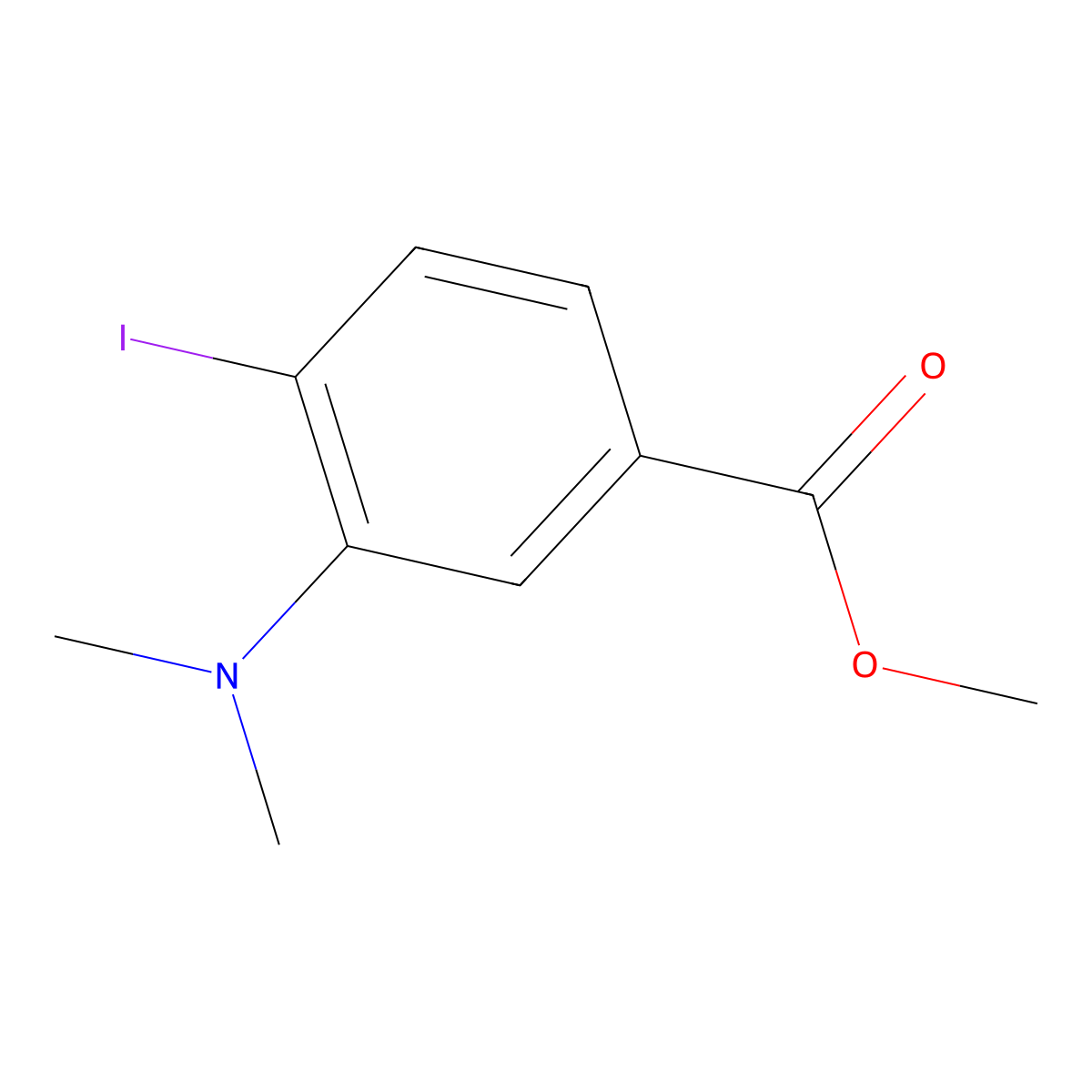 Methyl 3-(dimethylamino)-4-iodobenzoate molecular structure, CAS 1185743-83-2