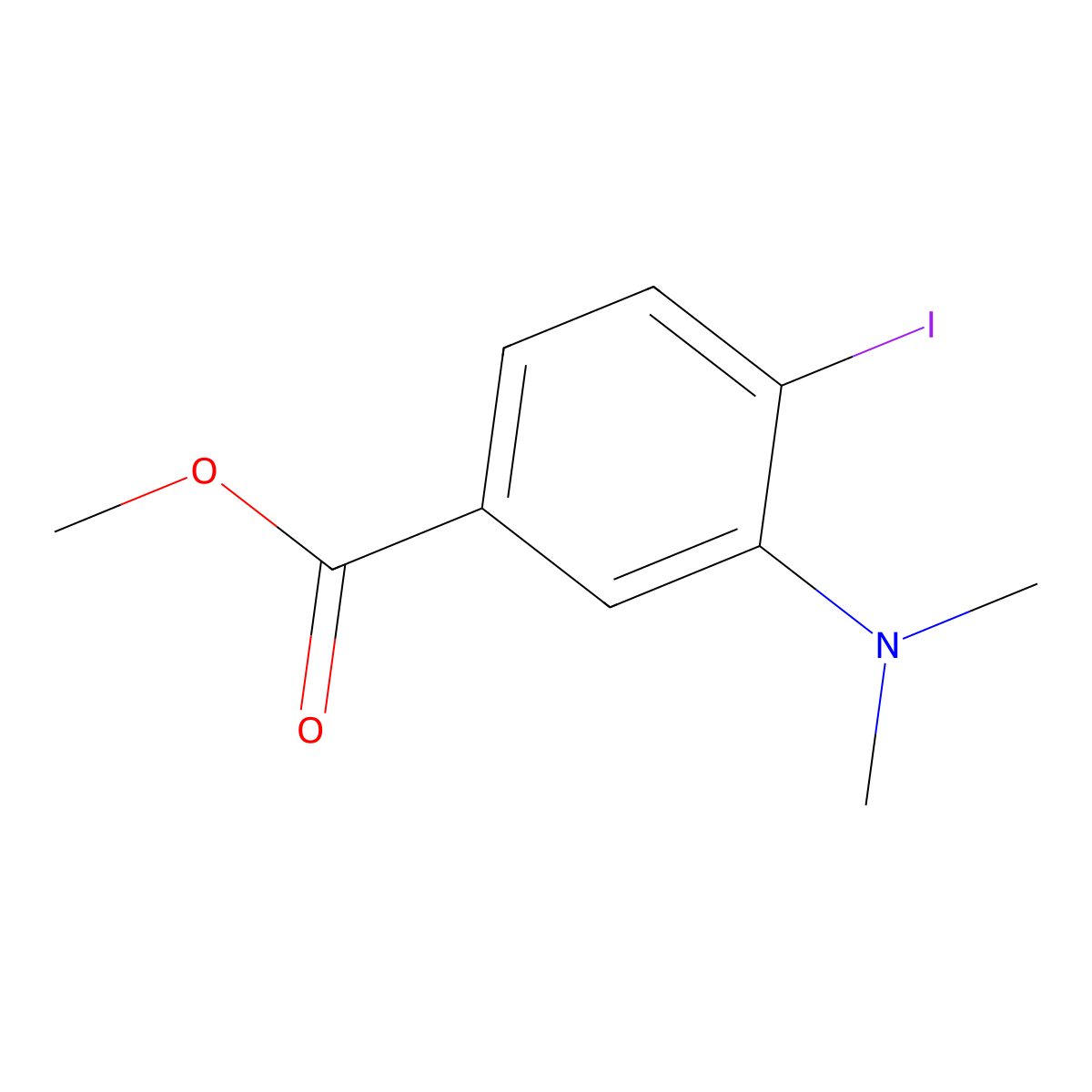 Methyl 3-(dimethylamino)-4-iodobenzoate molecular structure, CAS 1185743-83-2
