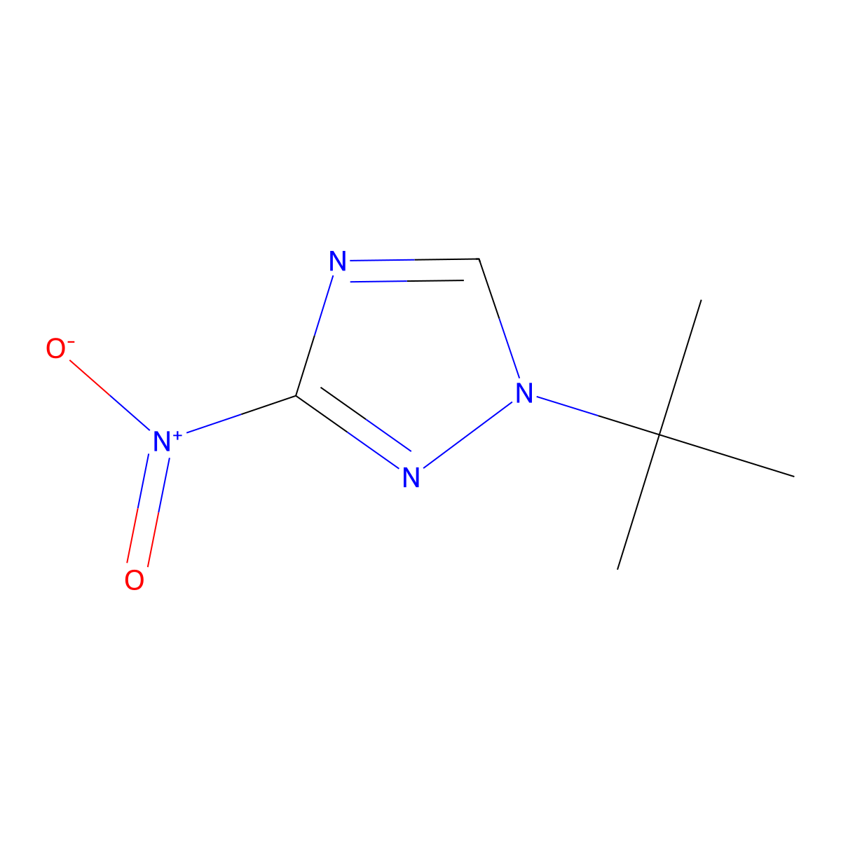 1-(tert-Butyl)-3-nitro-1H-1,2,4-triazole molecular structure, CAS 1185760-32-0