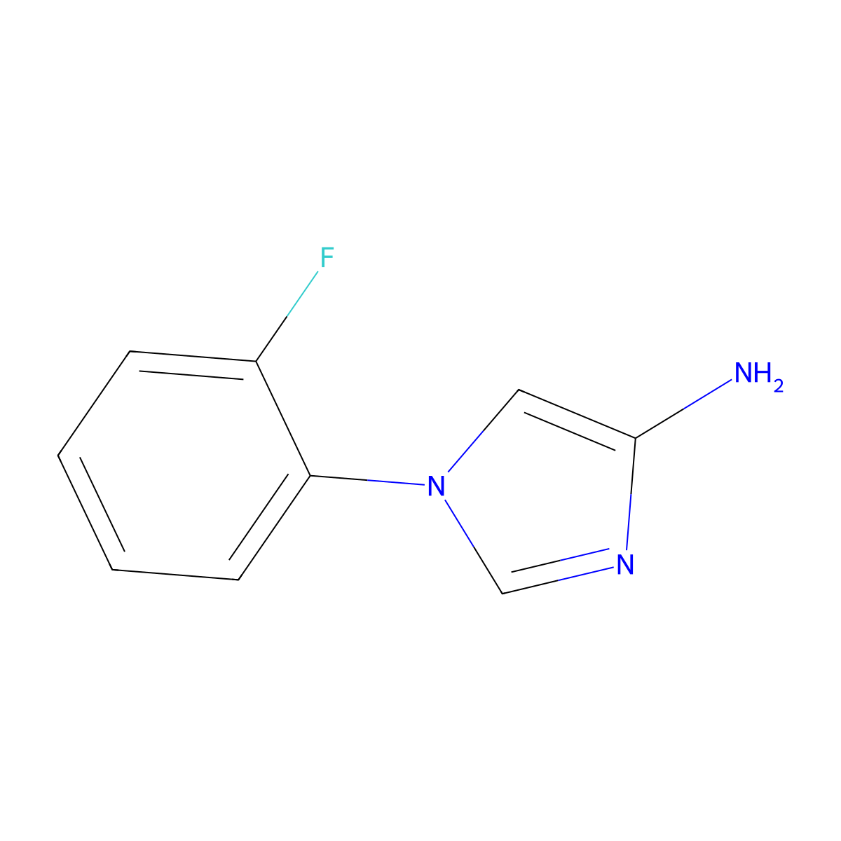 4-Amino-1-(2-fluorophenyl)imidazole molecular structure, CAS 1185762-03-1