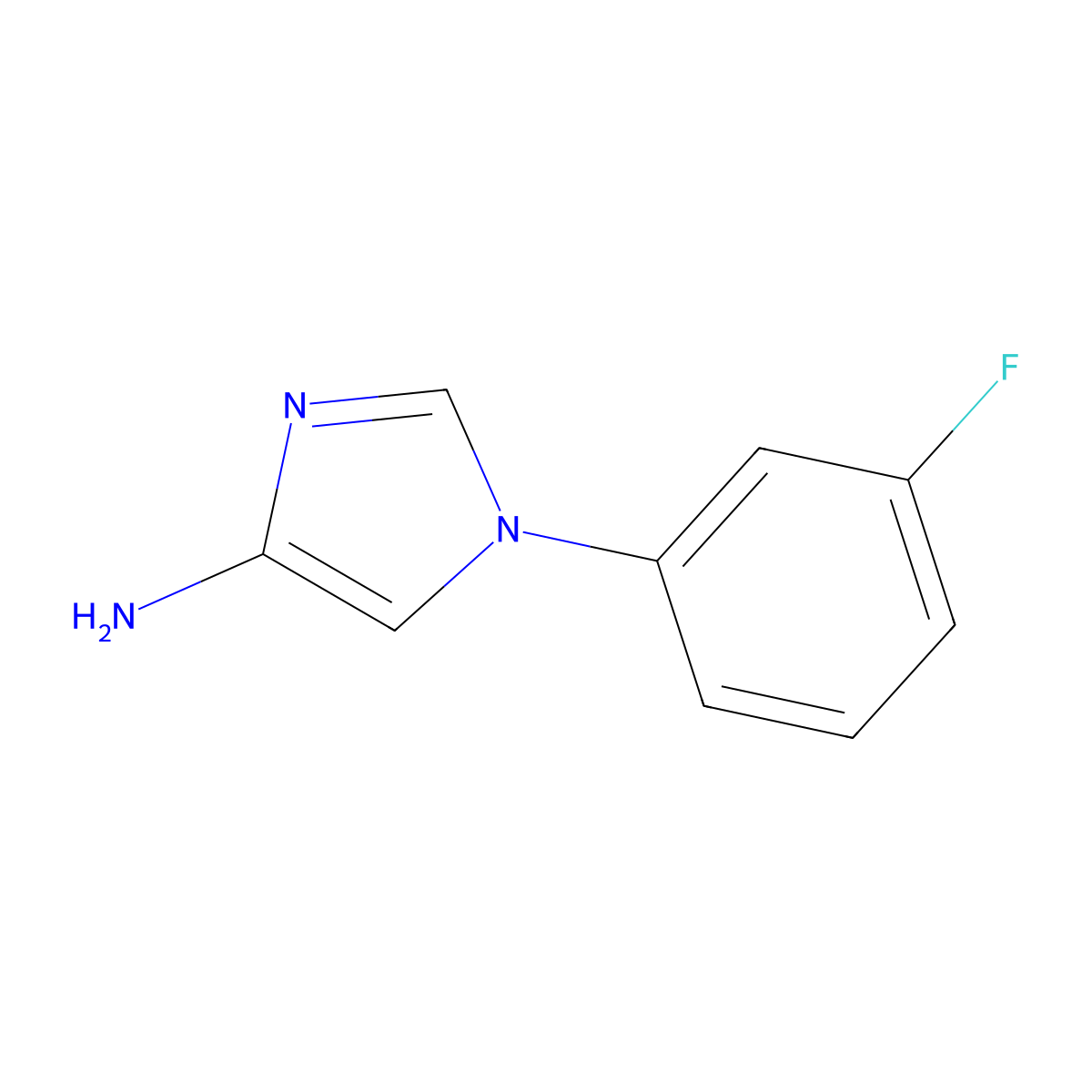 4-Amino-1-(3-fluorophenyl)imidazole molecular structure, CAS 1185762-04-2