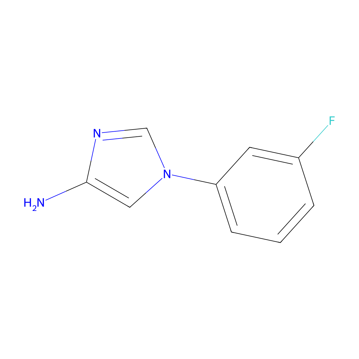4-Amino-1-(3-fluorophenyl)imidazole molecular structure, CAS 1185762-04-2