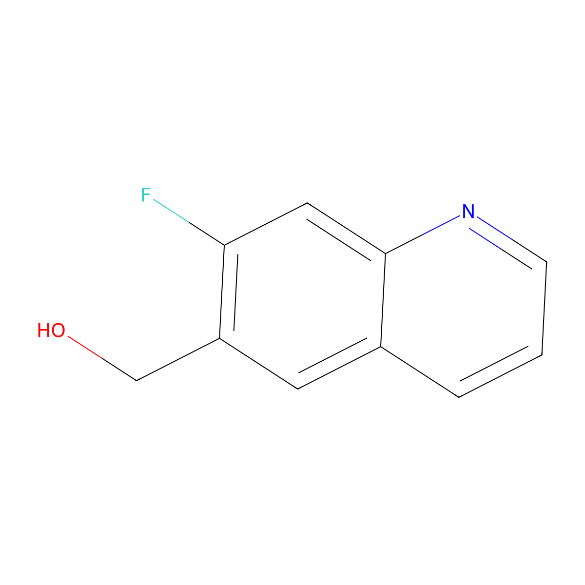 (7-Fluoroquinolin-6-yl)methanol molecular structure, CAS 1185766-99-7