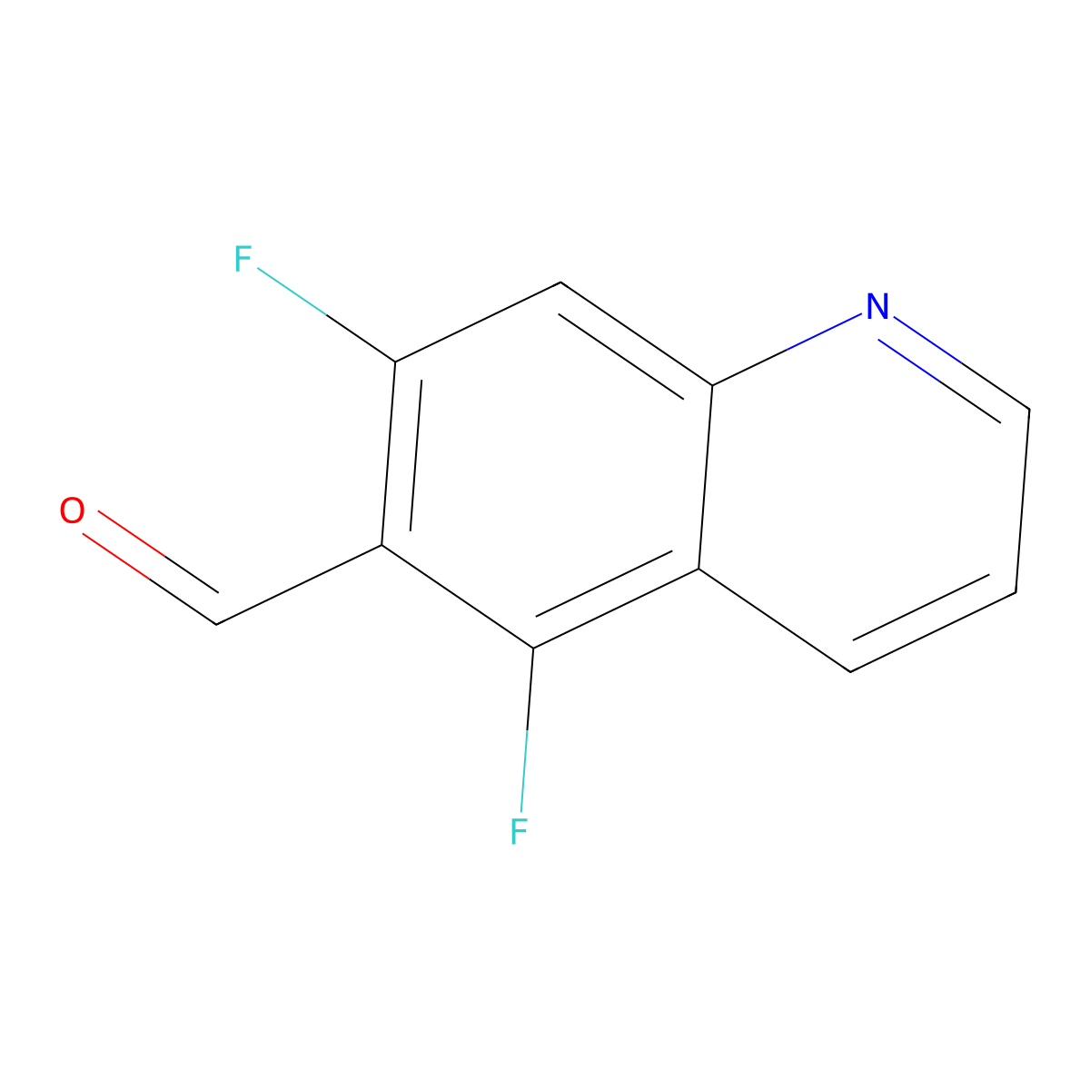 5,7-Difluoroquinoline-6-carbaldehyde molecular structure, CAS 1185767-02-5