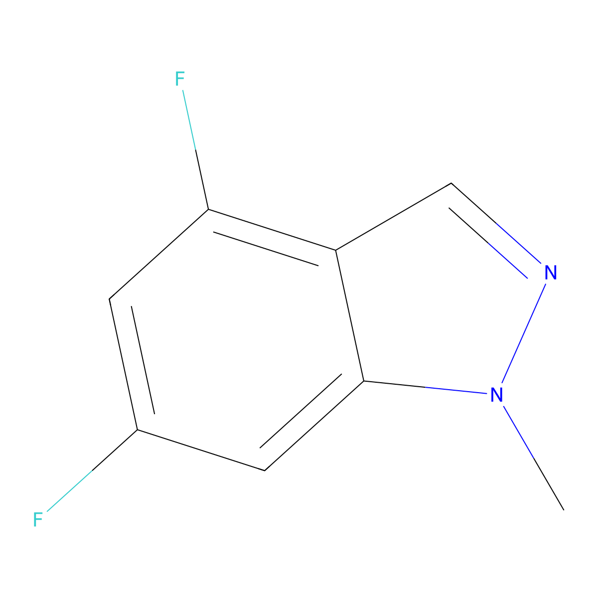 4,6-Difluoro-1-methyl-1H-indazole molecular structure, CAS 1185767-08-1