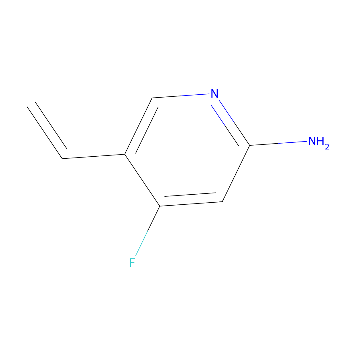 5-Ethenyl-4-fluoropyridin-2-amine molecular structure, CAS 1185767-17-2