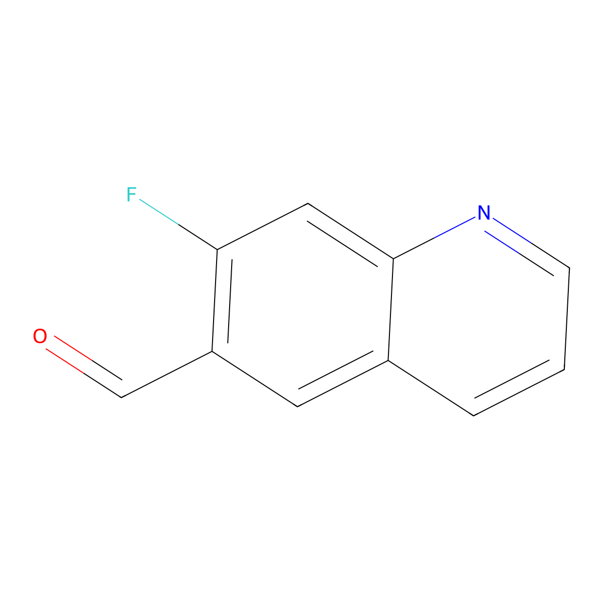 7-Fluoroquinoline-6-carbaldehyde molecular structure, CAS 1185768-18-6