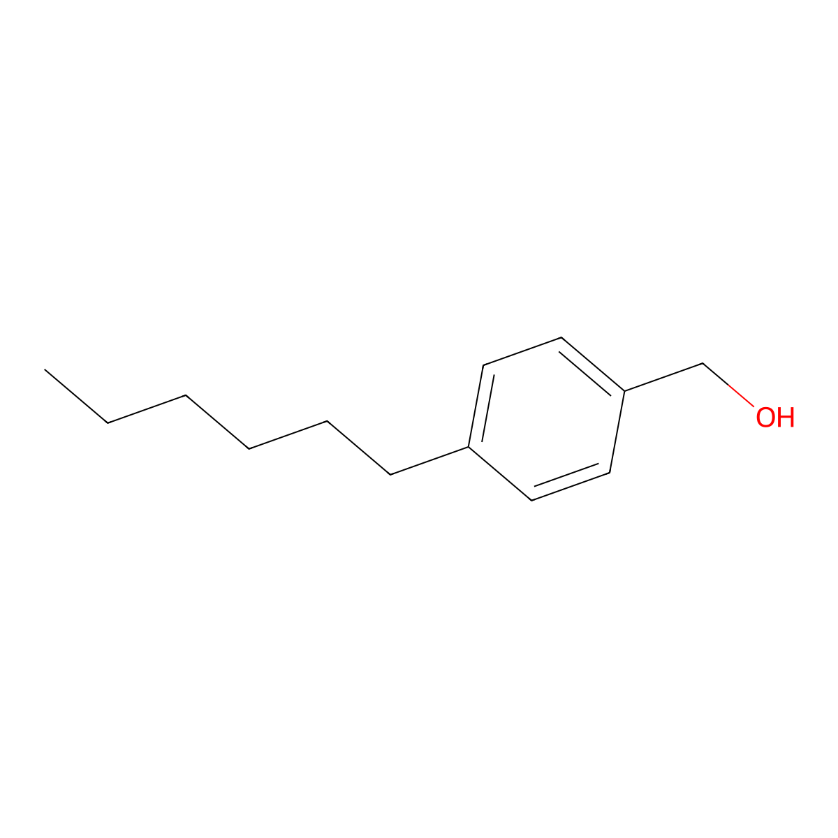 (4-Hexylphenyl)methanol molecular structure, CAS 118578-88-4