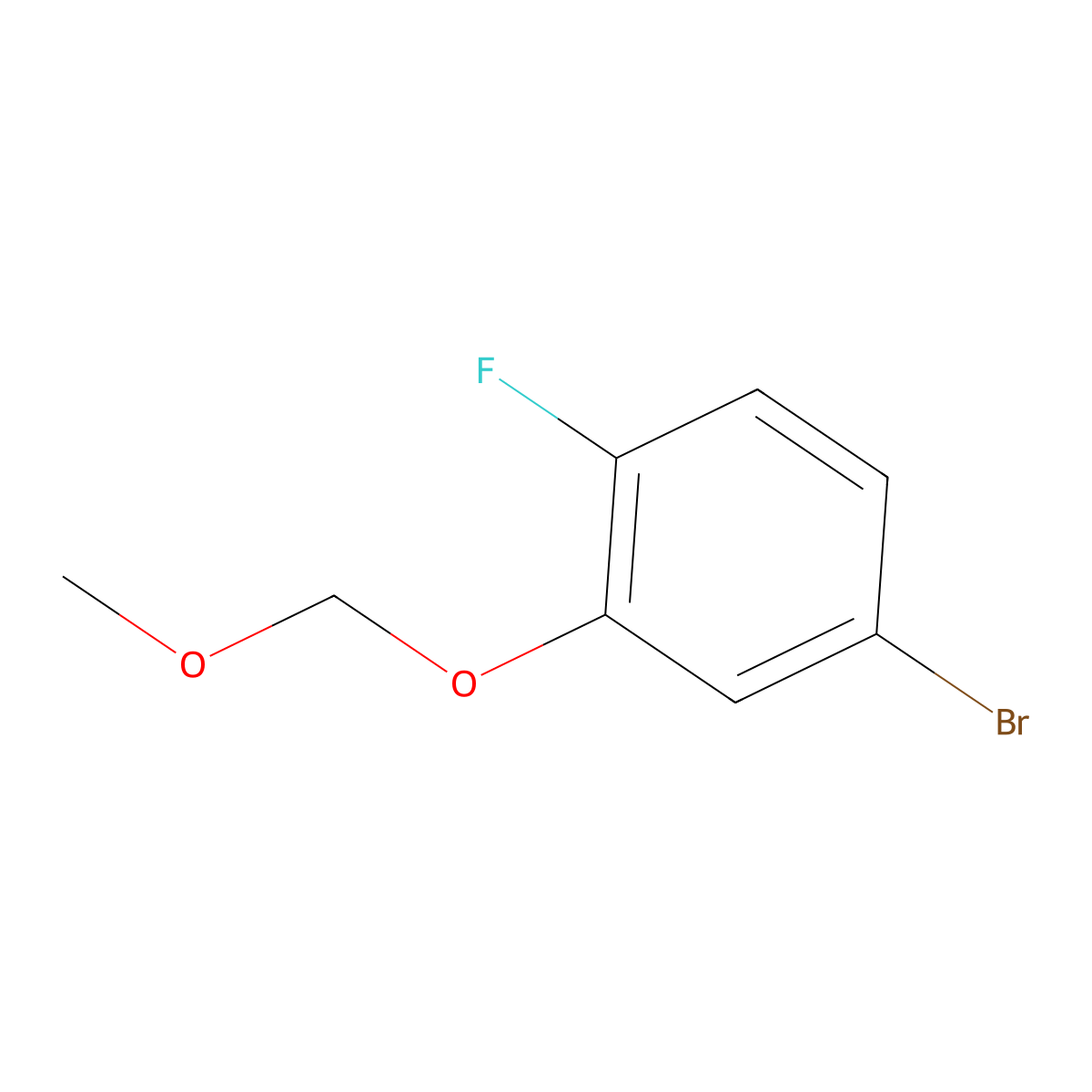 4-Bromo-1-fluoro-2-(methoxymethoxy)benzene molecular structure, CAS 1185836-54-7