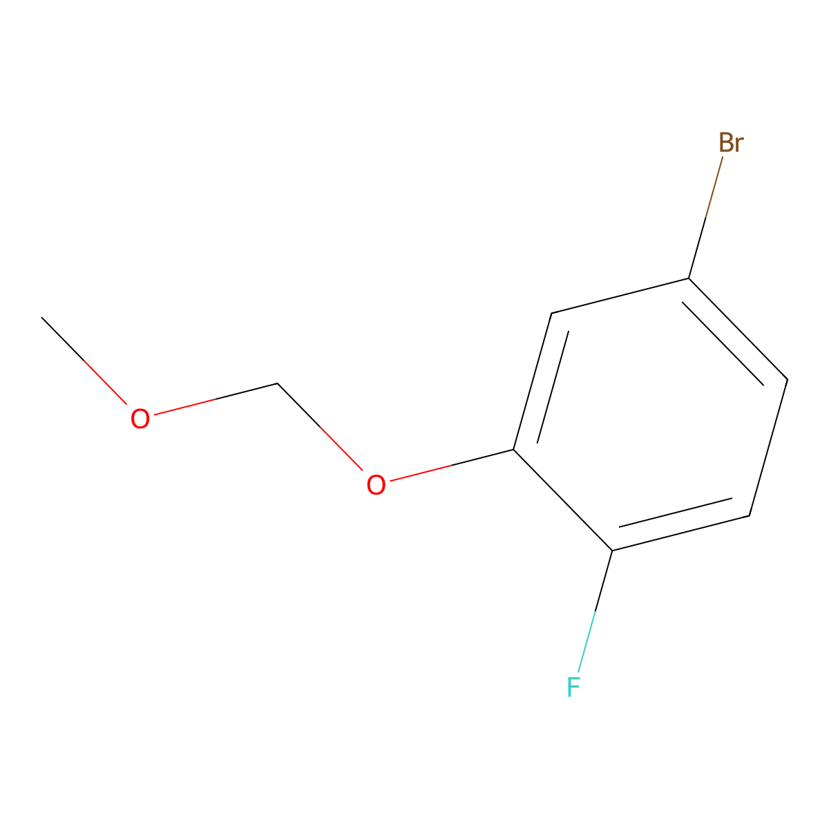 4-Bromo-1-fluoro-2-(methoxymethoxy)benzene molecular structure, CAS 1185836-54-7