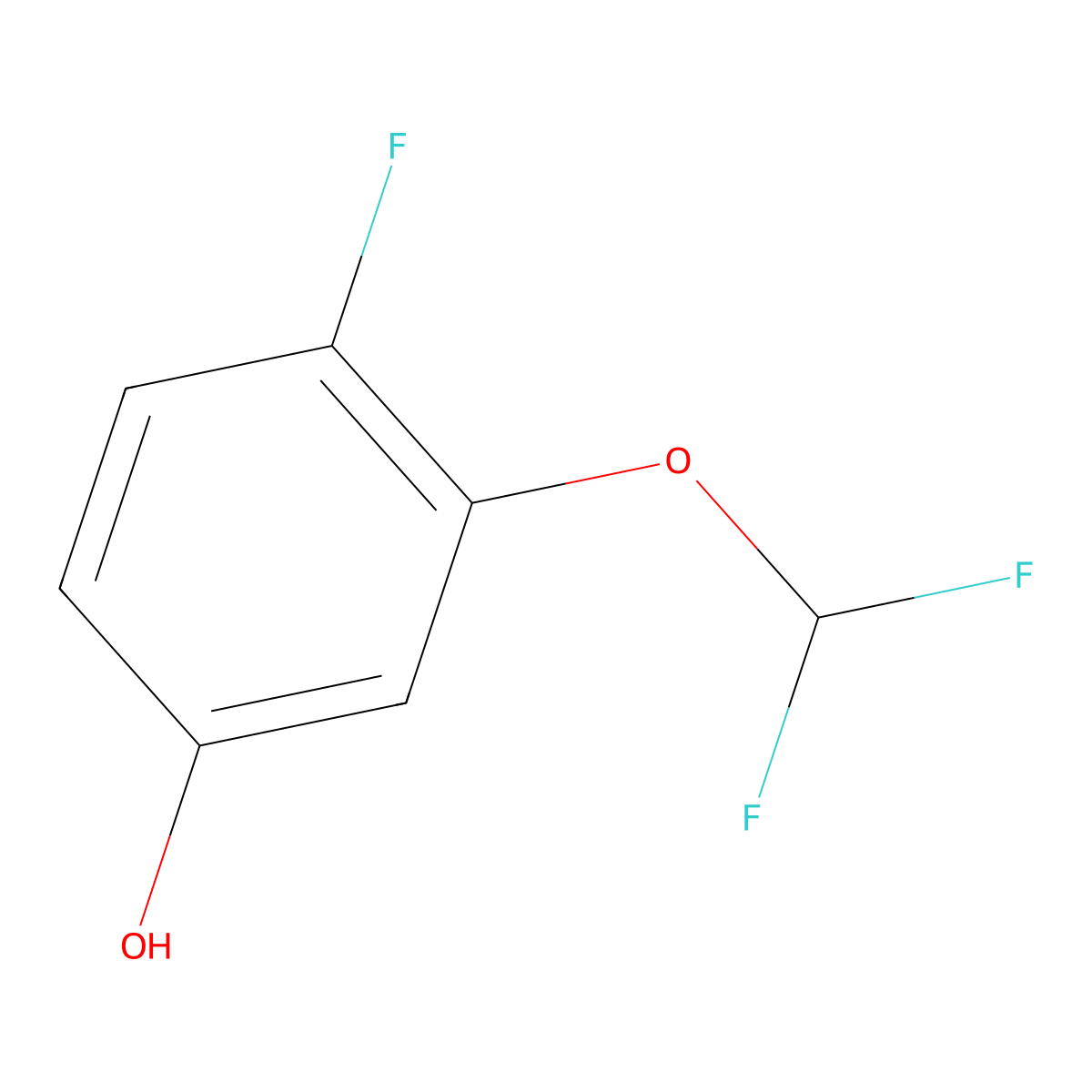 3-(Difluoromethoxy)-4-fluorophenol molecular structure, CAS 1185836-56-9
