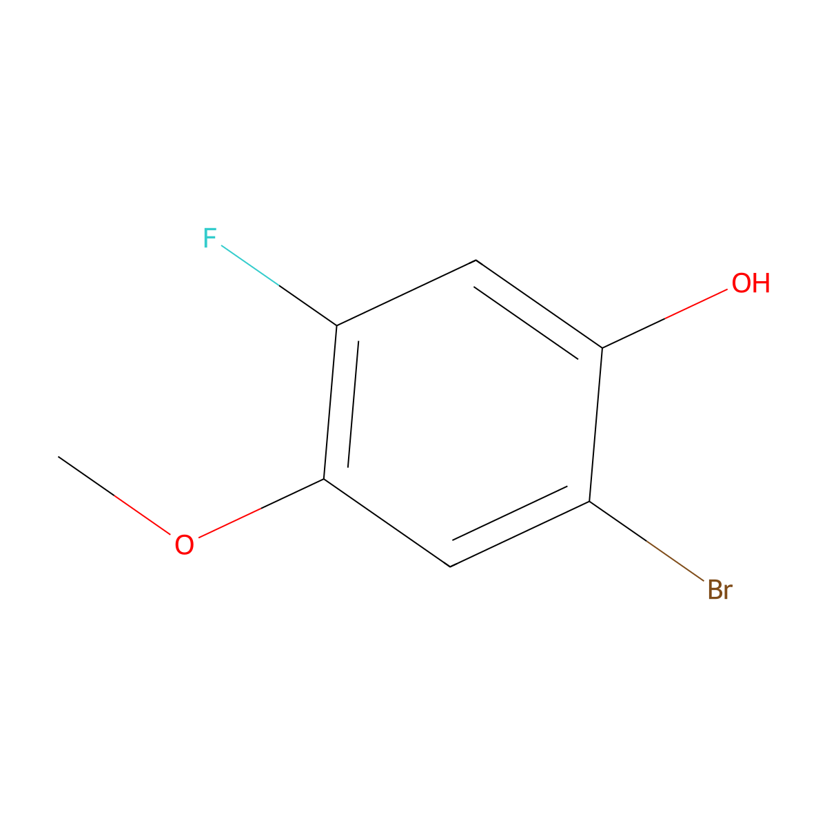 2-Bromo-5-fluoro-4-methoxyphenol molecular structure, CAS 1185836-60-5