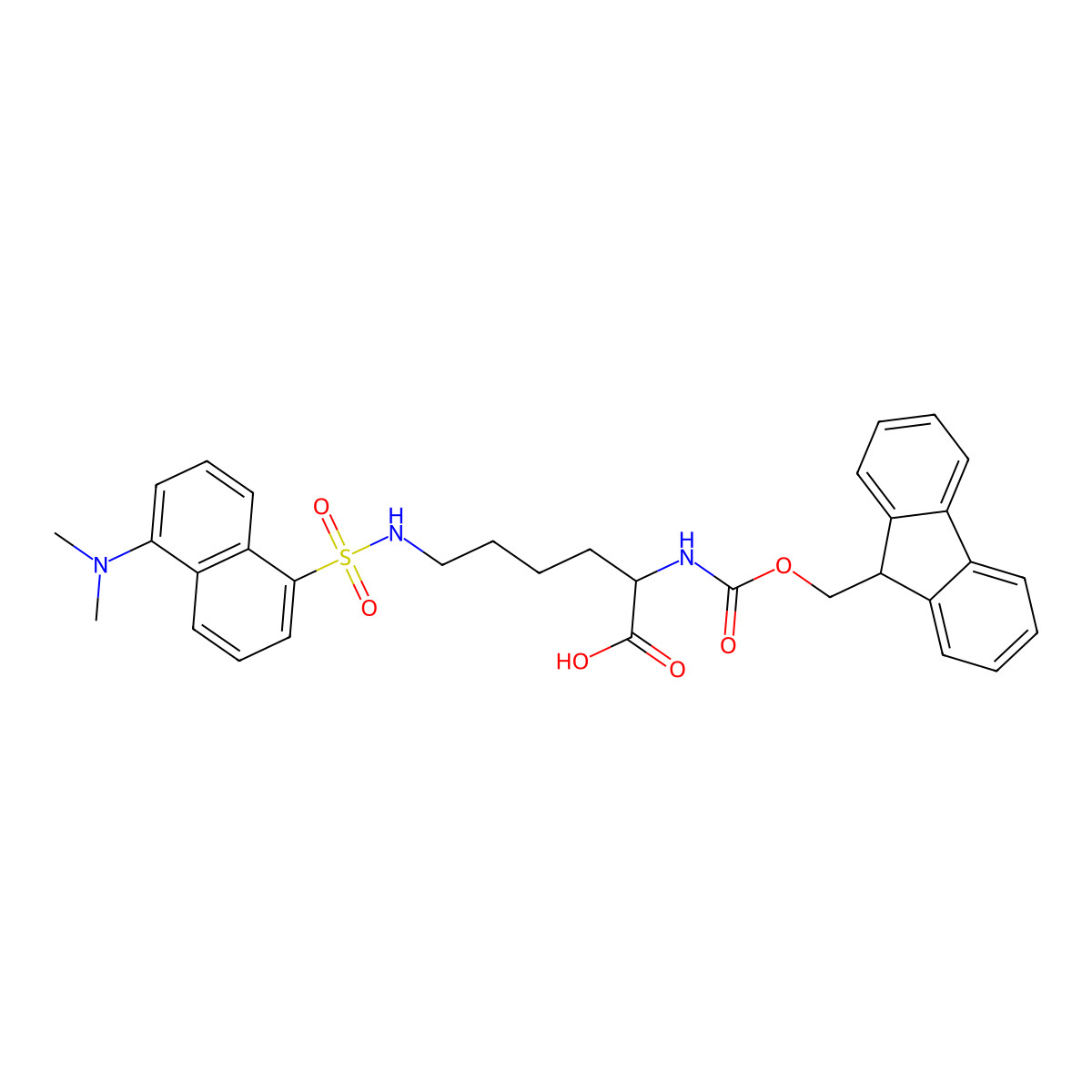 Fmoc-Lys(Dansyl)-OH molecular structure, CAS 118584-90-0