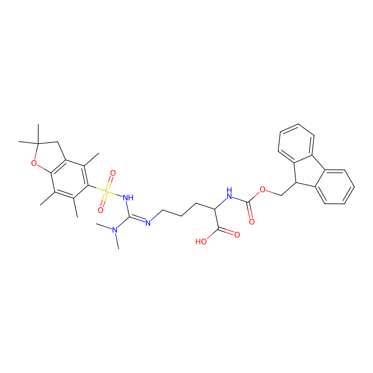 Fmoc-l-arg(me)2(pbf)-oh molecular structure, CAS 1185841-84-2
