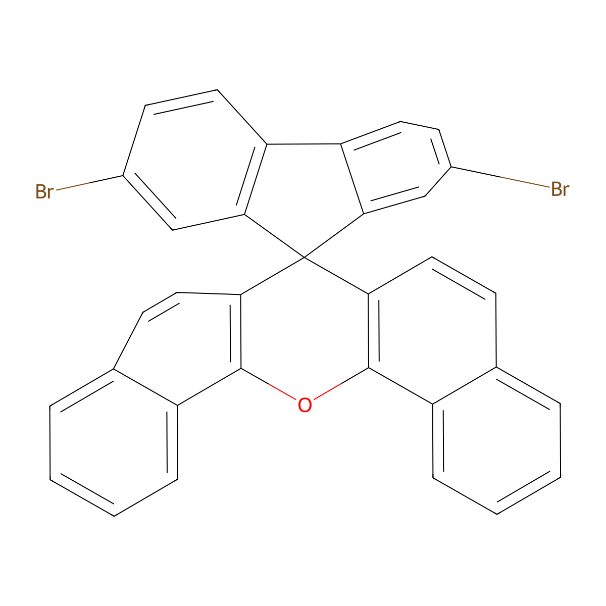 2,7-Dibromospiro[fluorene-9,7'-dibenzo[c,h]xanthene] molecular structure, CAS 1185855-23-5