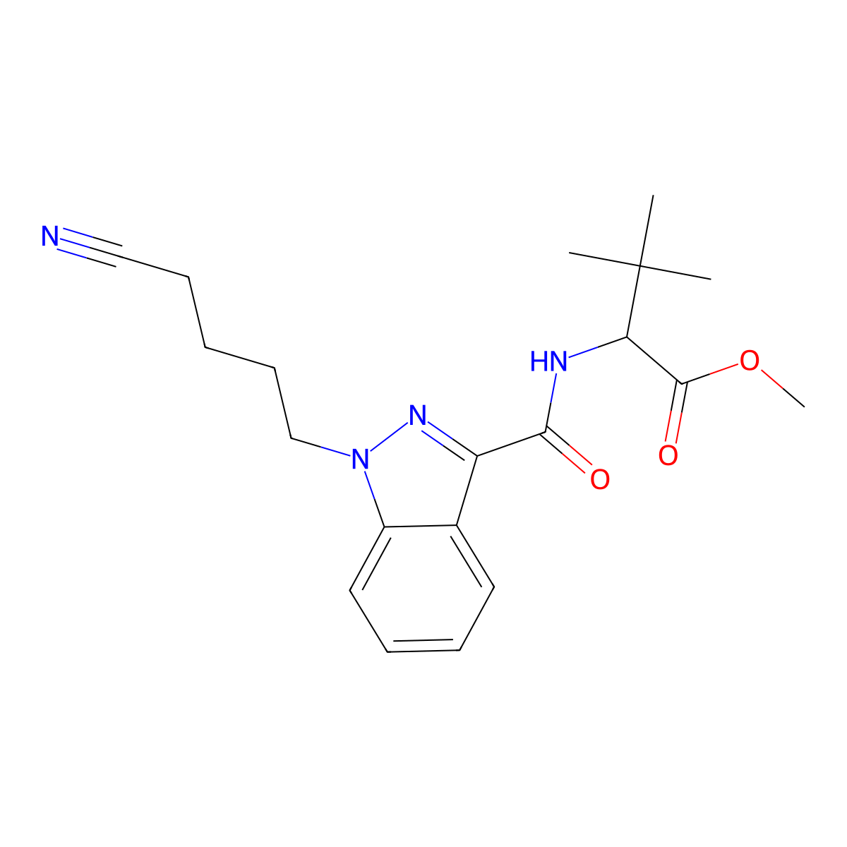 4-Cyano mdmb-butinaca molecular structure, CAS 1185888-30-5