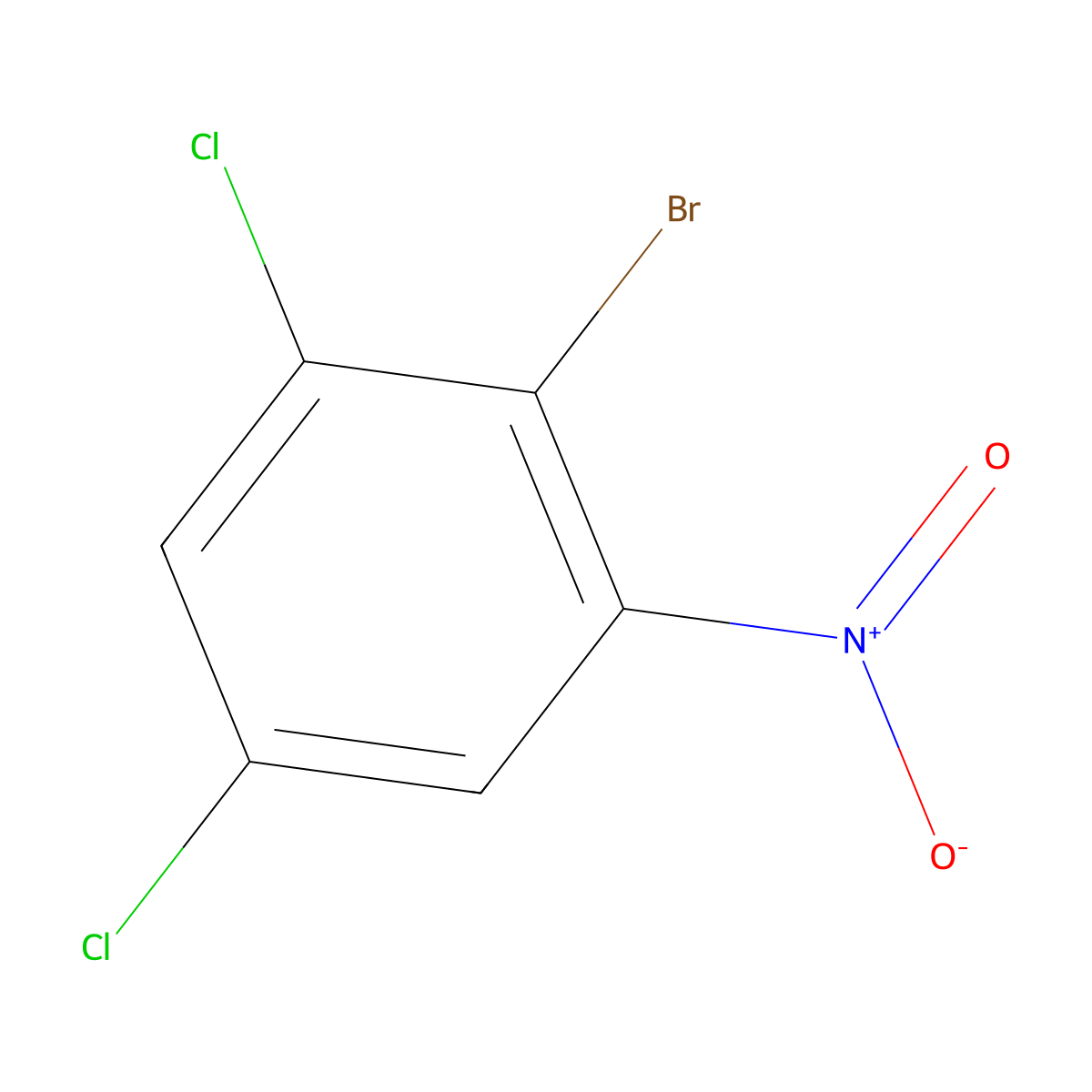 2-Bromo-1,5-dichloro-3-nitrobenzene molecular structure, CAS 1185916-72-6
