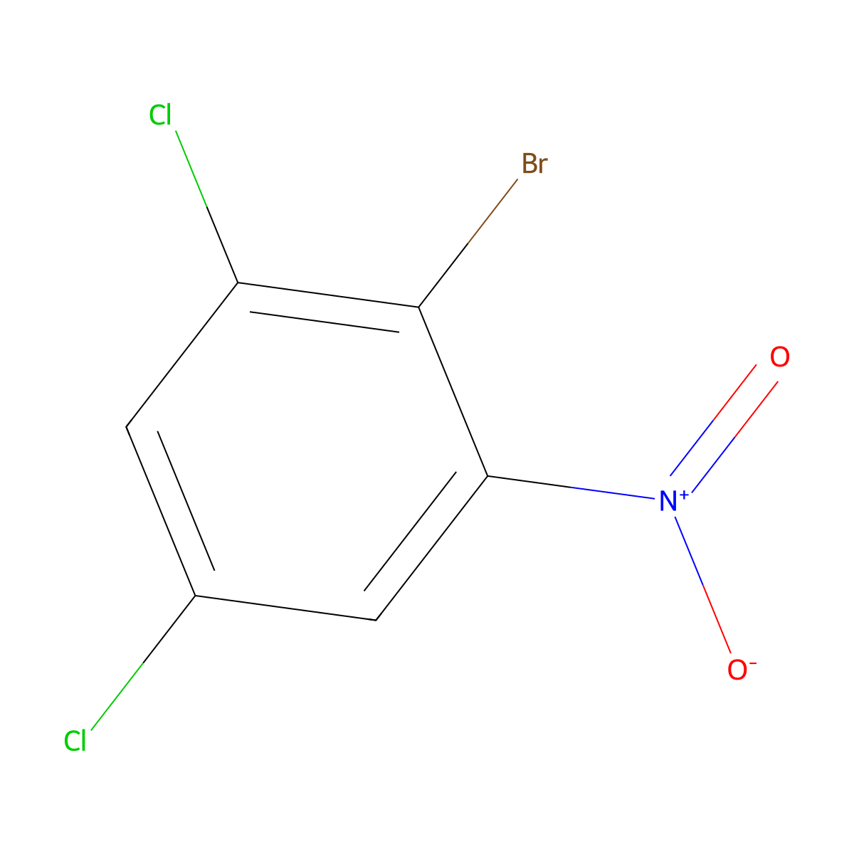 2-Bromo-1,5-dichloro-3-nitrobenzene molecular structure, CAS 1185916-72-6