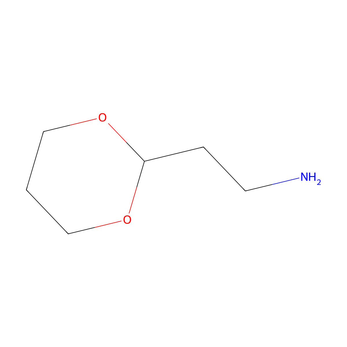 2-(1,3-Dioxan-2-yl)ethan-1-amine molecular structure, CAS 118599-06-7