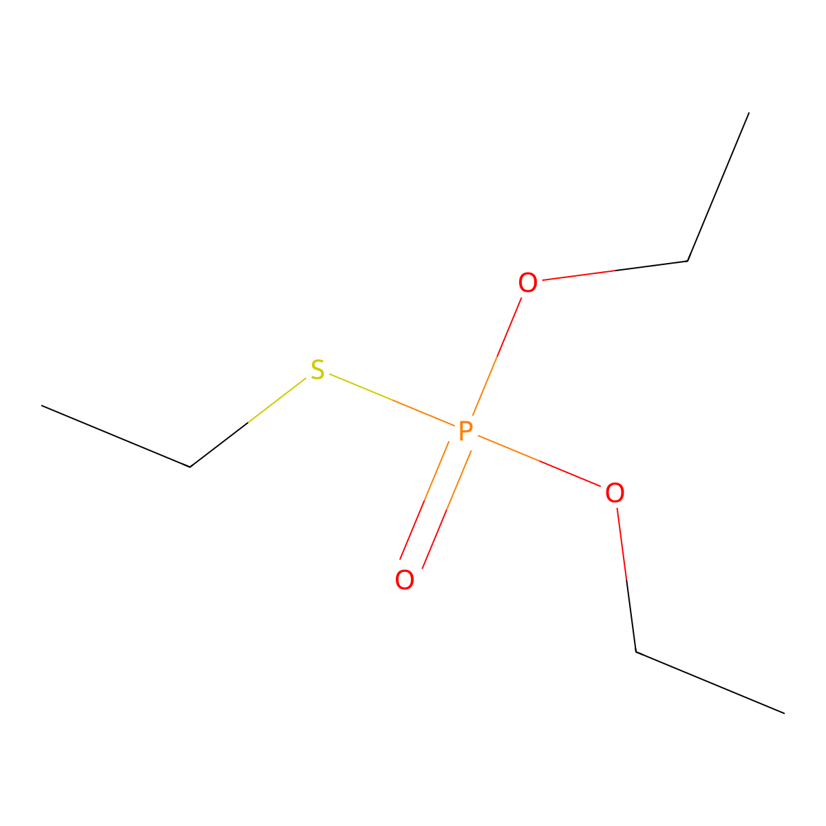 O,O,S-triethyl phosphorothioate molecular structure, CAS 1186-09-0