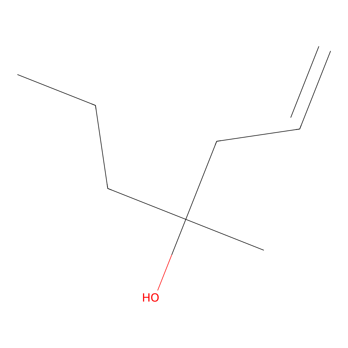 4-Methyl-1-hepten-4-ol molecular structure, CAS 1186-31-8