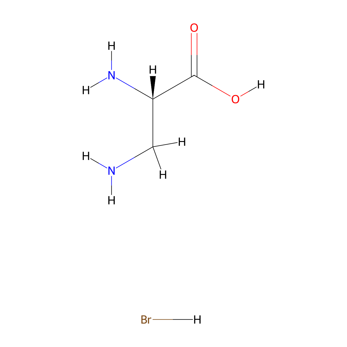 Alanine, 3-amino-, hydrobromide molecular structure, CAS 1186-65-8
