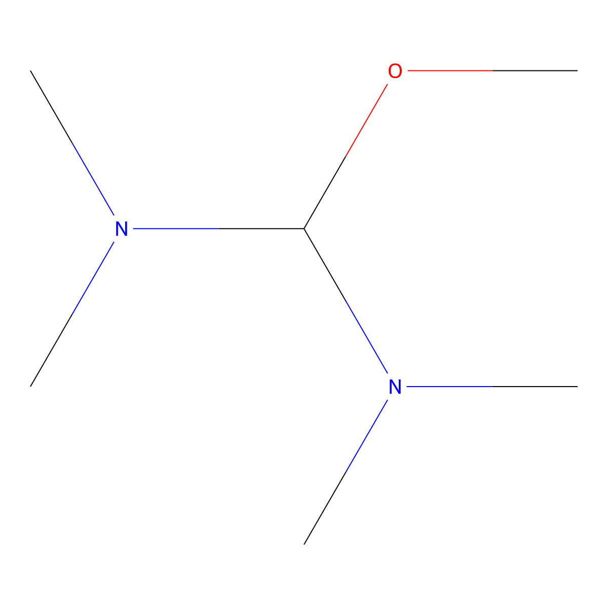 1-methoxy-N,N,N',N'-tetramethylmethylenediamine molecular structure, CAS 1186-70-5