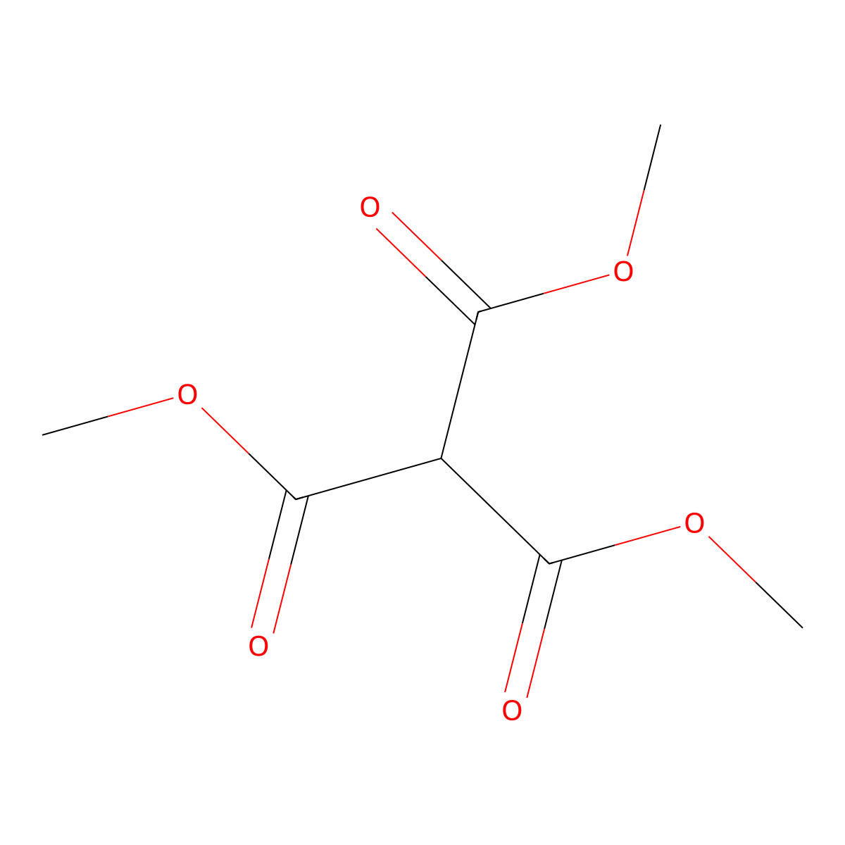 Trimethyl methanetricarboxylate molecular structure, CAS 1186-73-8