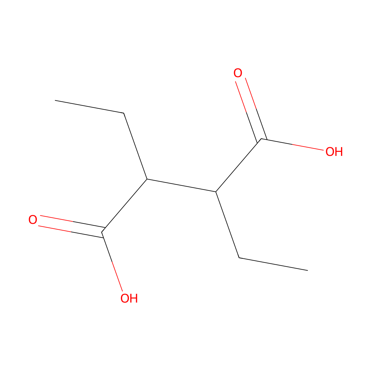 2,3-Diethylsuccinic acid molecular structure, CAS 1186-79-4