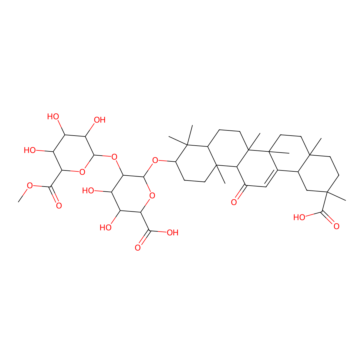 Glycyrrhizin-6 inverted exclamation marka inverted exclamation marka-methylester molecular structure, CAS 1186016-30-7