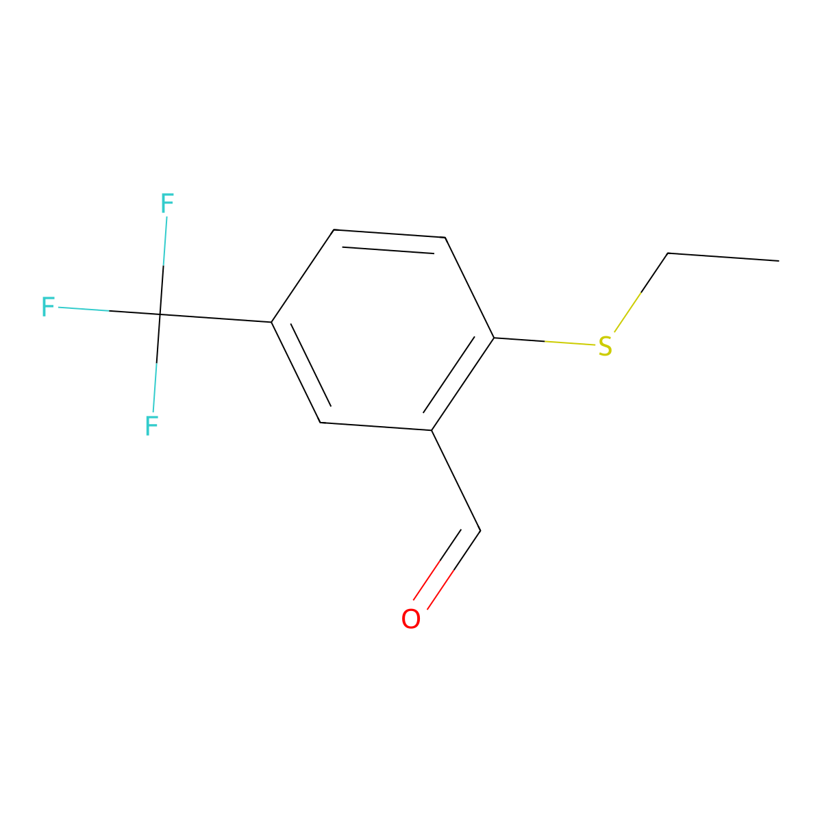 2-(Ethylthio)-5-(trifluoromethyl)benzaldehyde molecular structure, CAS 1186033-48-6
