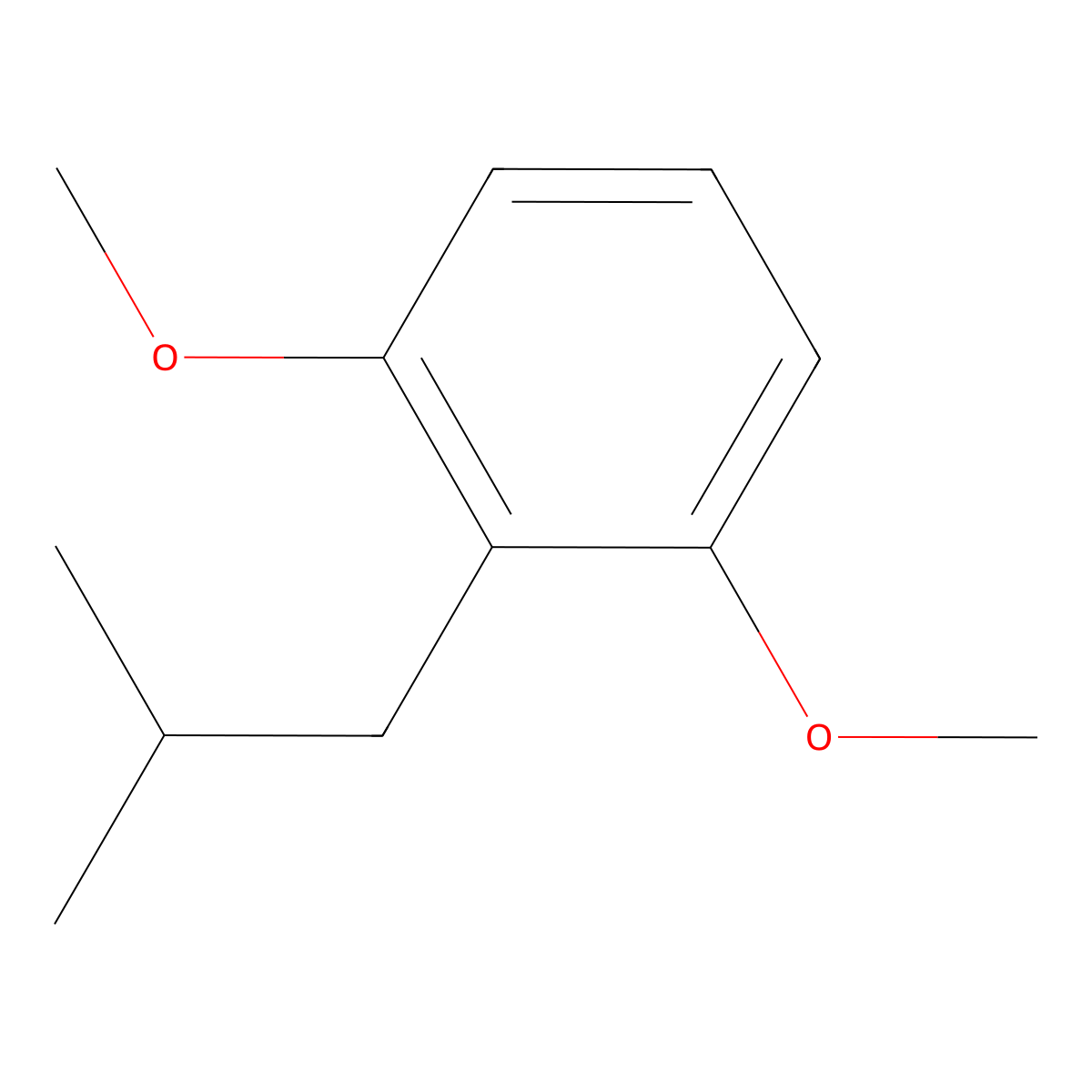 Benzene, 1,3-dimethoxy-2-(2-methylpropyl)- molecular structure, CAS 118604-47-0
