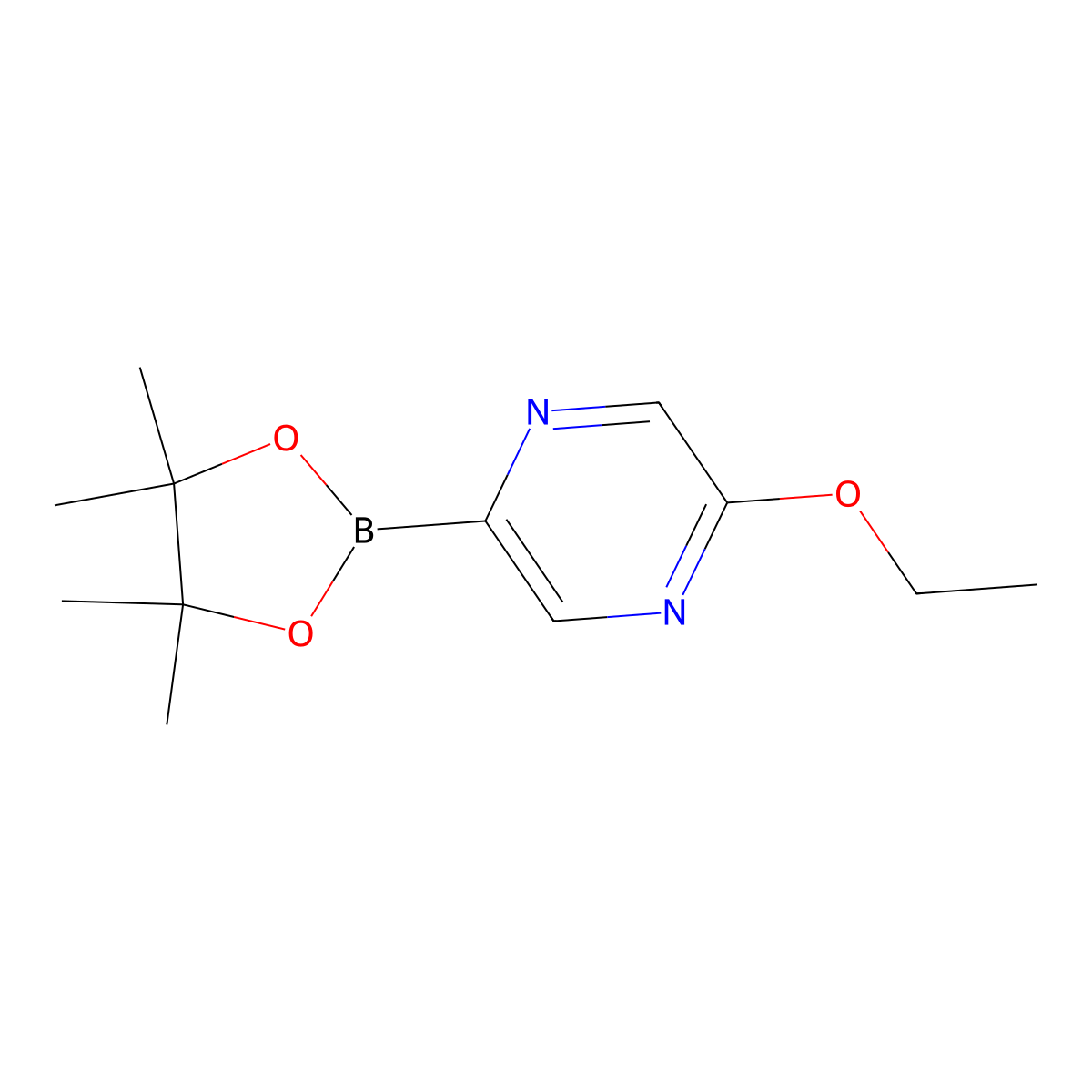 2-Ethoxy-5-(4,4,5,5-tetramethyl-1,3,2-dioxaborolan-2-YL)pyrazine molecular structure, CAS 1186041-95-1
