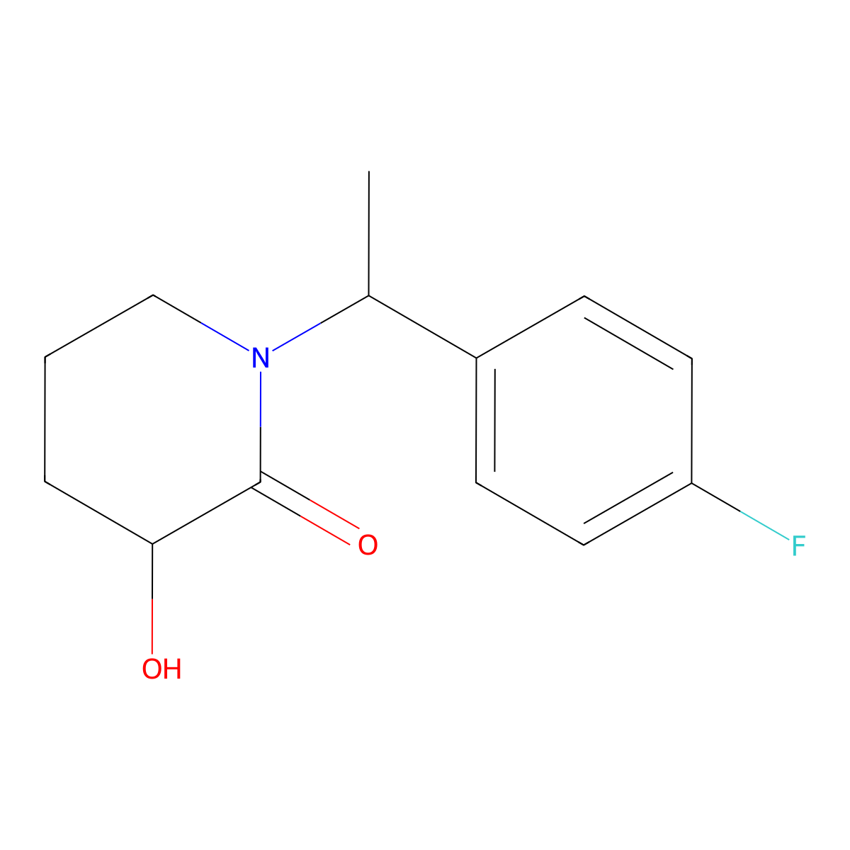 1-[1-(4-Fluorophenyl)ethyl]-3-hydroxypiperidin-2-one molecular structure, CAS 1186046-94-5