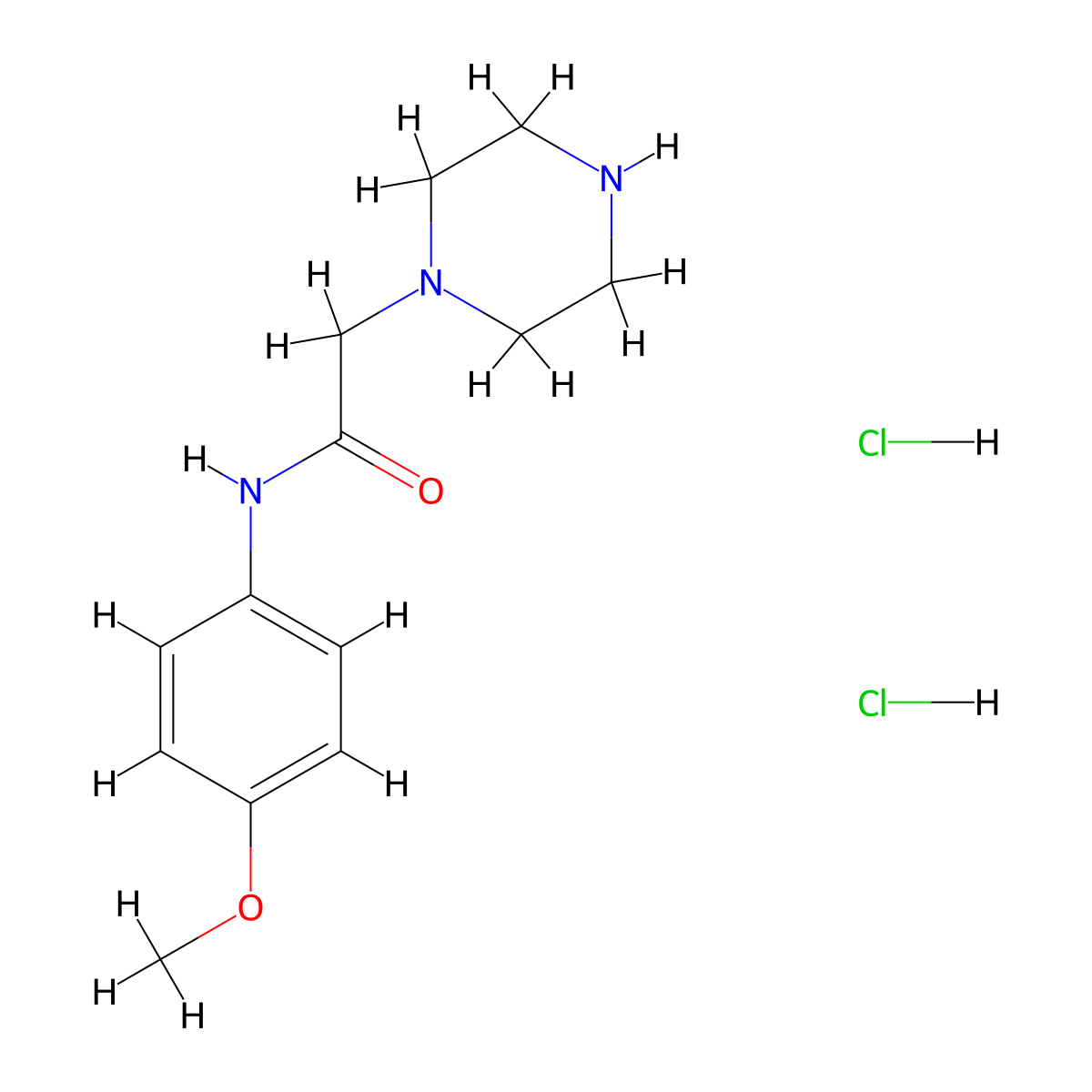 N-(4-Methoxyphenyl)-2-piperazin-1-ylacetamide dihydrochloride molecular structure, CAS 1186049-55-7