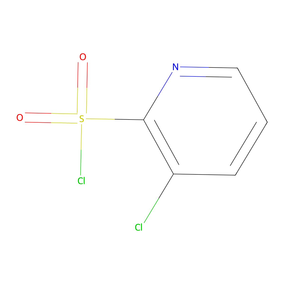 3-Chloropyridine-2-sulfonyl chloride molecular structure, CAS 1186049-79-5