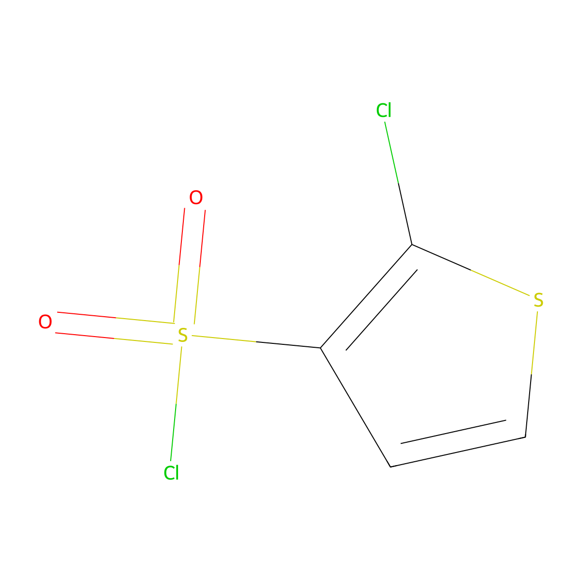 2-Chlorothiophene-3-sulfonyl chloride molecular structure, CAS 1186049-82-0