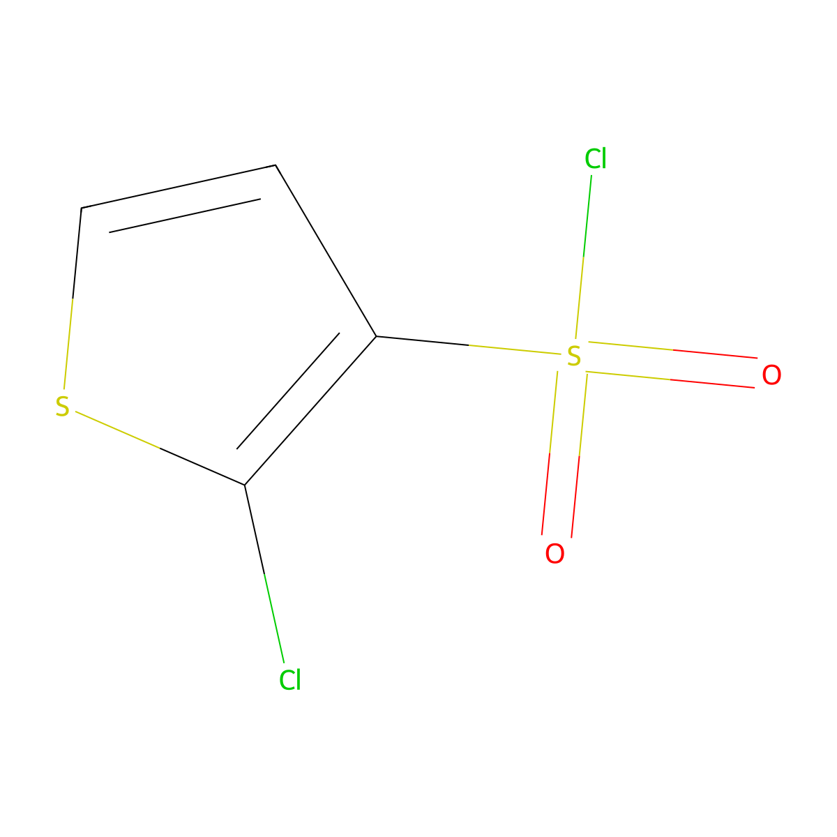2-Chlorothiophene-3-sulfonyl chloride molecular structure, CAS 1186049-82-0