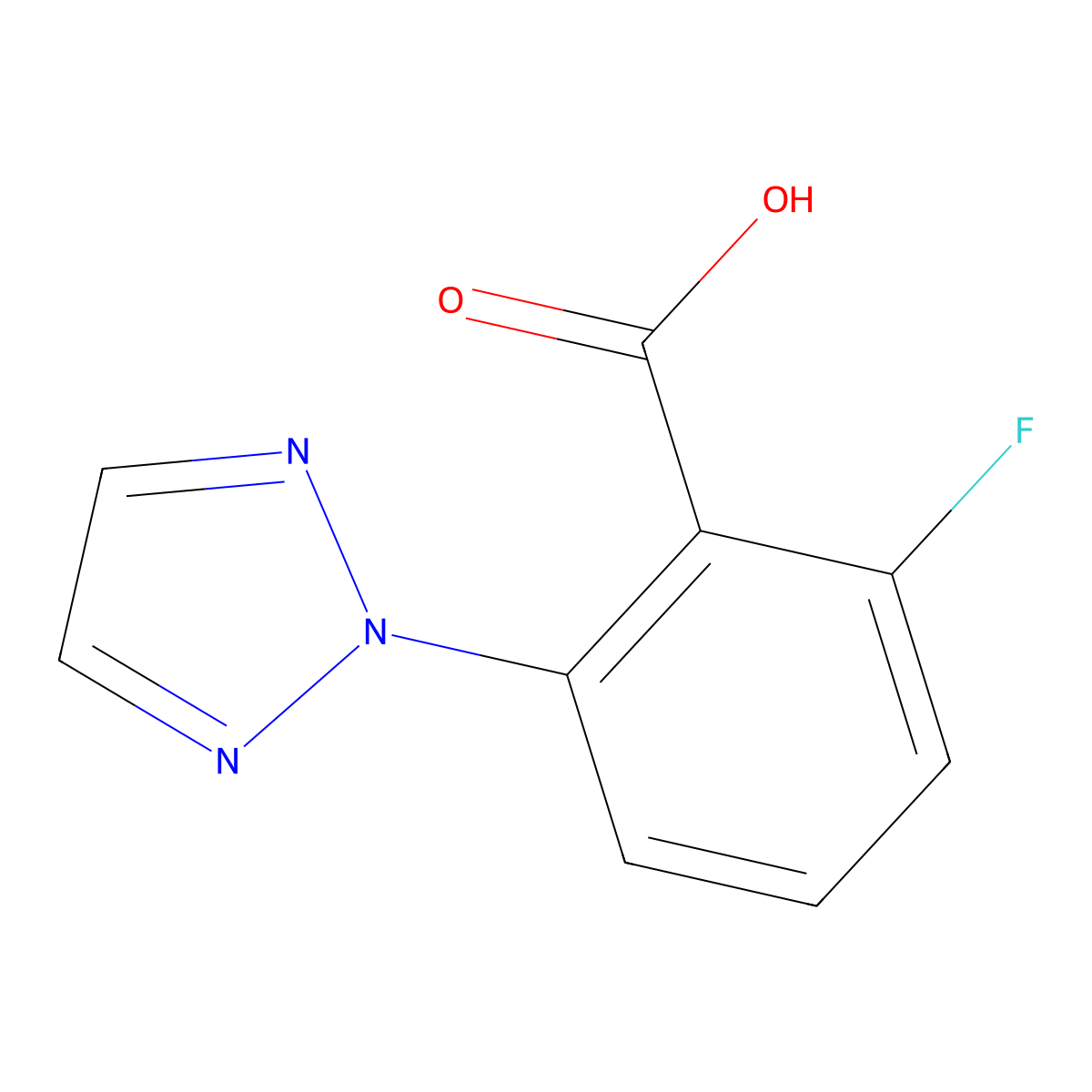 2-Fluoro-6-(2H-1,2,3-triazol-2-yl)benzoic acid molecular structure, CAS 1186050-58-7