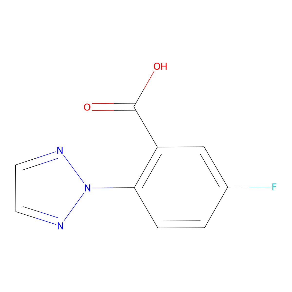5-fluoro-2-(2H-1,2,3-triazol-2-yl)benzoic acid molecular structure, CAS 1186050-64-5